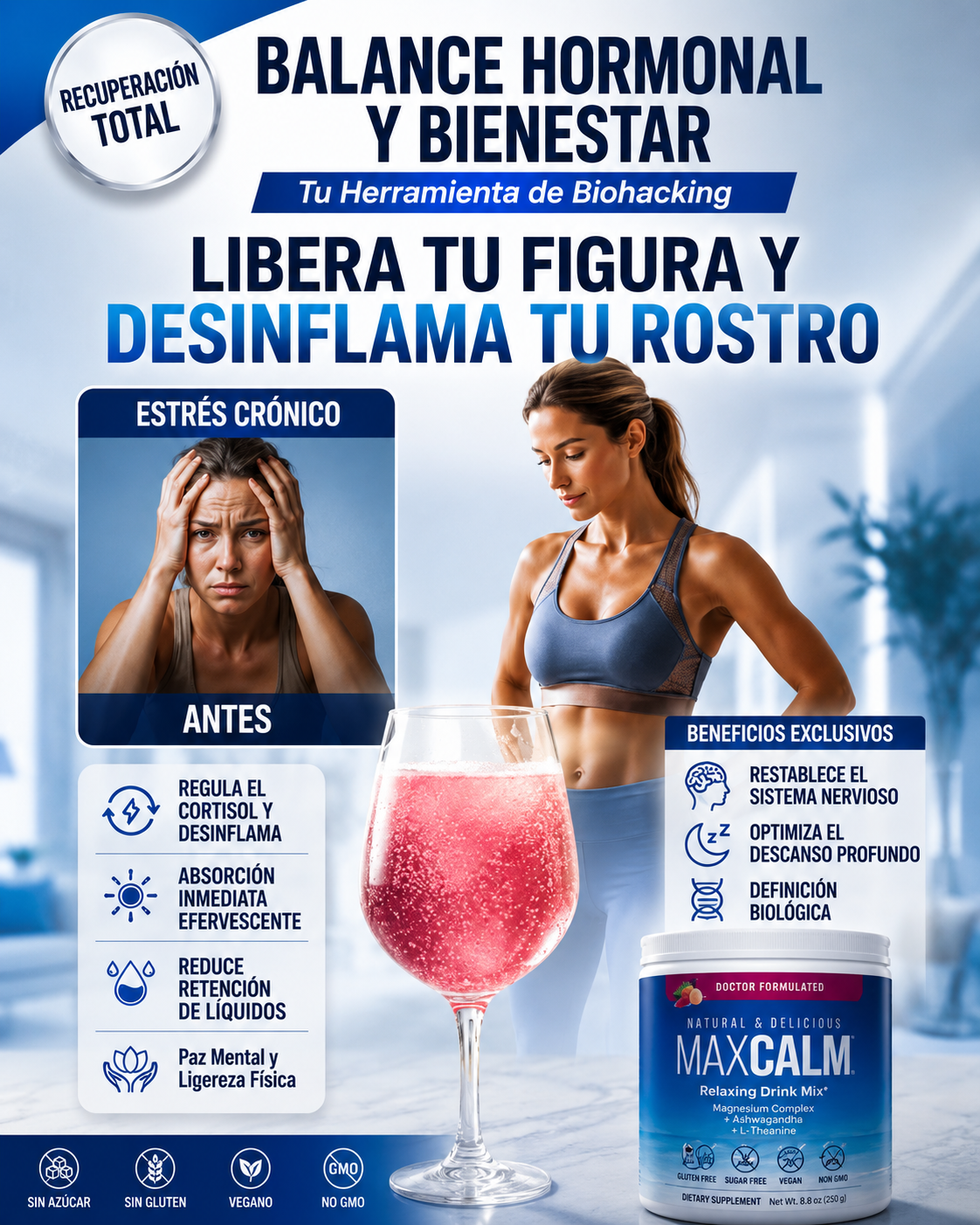 MAXCALM: Reduce estrés y tensión naturalmente