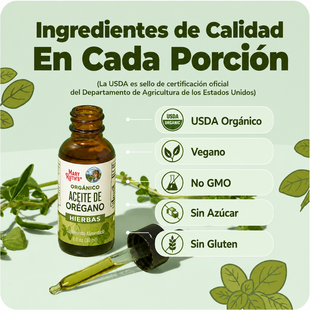 GOTAS DE ACEITE DE ORÉGANO ORGÁNICO