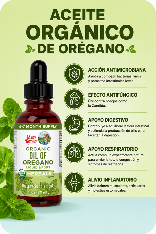 GOTAS DE ACEITE DE ORÉGANO ORGÁNICO